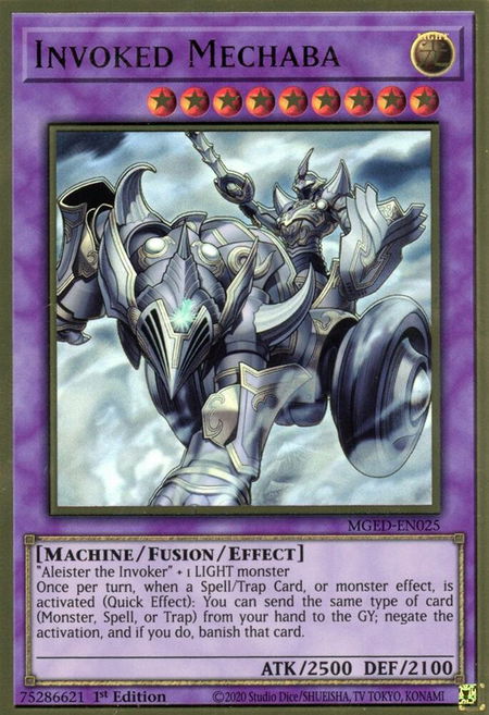 Invoked Mechaba - Maximum Gold: El Dorado YuGiOh trading card