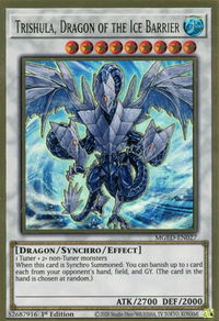 Trishula, Dragon of the Ice Barrier - Maximum Gold: El Dorado (MGED) #MGED-EN027 - Premium Gold Rare YuGiOh Trading Card