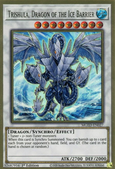 Trishula, Dragon of the Ice Barrier - Maximum Gold: El Dorado YuGiOh trading card