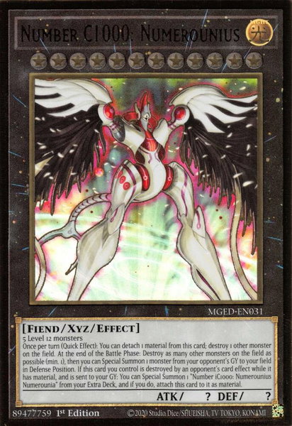 Number C1000: Numerounius trading card from Maximum Gold: El Dorado Number C1000: Numerounius - Maximum Gold: El Dorado YuGiOh trading card