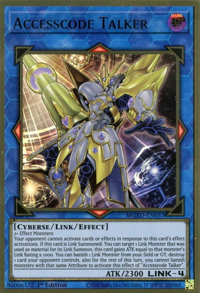 Accesscode Talker trading card from Maximum Gold: El Dorado Accesscode Talker - Maximum Gold: El Dorado YuGiOh trading card