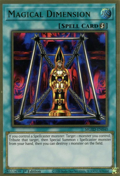 Magical Dimension trading card from Maximum Gold: El Dorado Magical Dimension - Maximum Gold: El Dorado YuGiOh trading card