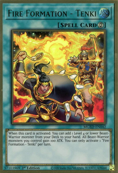 Fire Formation - Tenki trading card from Maximum Gold: El Dorado Fire Formation - Tenki - Maximum Gold: El Dorado YuGiOh trading card