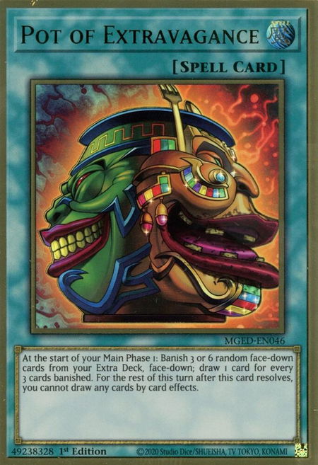 Pot of Extravagance - Maximum Gold: El Dorado YuGiOh trading card