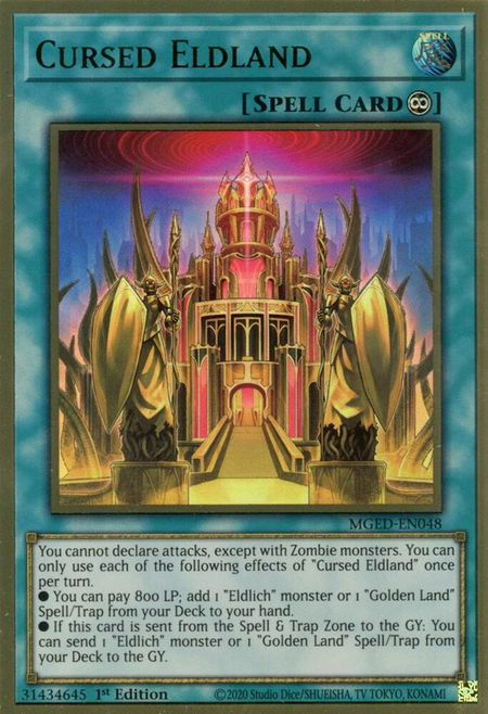 Cursed Eldland - Maximum Gold: El Dorado YuGiOh trading card