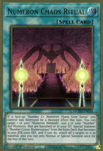 Numeron Chaos Ritual trading card from Maximum Gold: El Dorado Numeron Chaos Ritual - Maximum Gold: El Dorado YuGiOh trading card