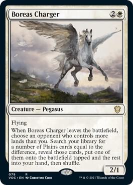 Boreas Charger trading card from Commander: Innistrad: Crimson Vow Boreas Charger - Commander: Innistrad: Crimson Vow Magic: The Gathering trading card