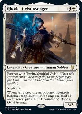 Rhoda, Geist Avenger trading card from Commander: Innistrad: Crimson Vow Rhoda, Geist Avenger - Commander: Innistrad: Crimson Vow Magic: The Gathering trading card
