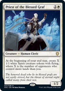 Priest of the Blessed Graf - Commander: Innistrad: Crimson Vow (VOC) #7 - Rare Magic: The Gathering Trading Card