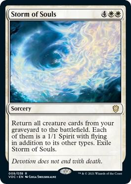Storm of Souls trading card from Commander: Innistrad: Crimson Vow Storm of Souls - Commander: Innistrad: Crimson Vow Magic: The Gathering trading card