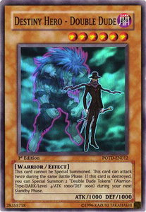 Destiny Hero - Double Dude - Power of the Duelist #POTD-EN012 - Super Rare YuGiOh Trading Card