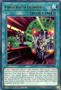 Urgent Schedule - Maximum Gold: El Dorado (MGED) #MGED-EN063 - Rare YuGiOh Trading Card