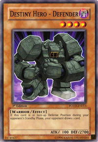Destiny Hero - Defender - Power of the Duelist  #POTD-EN013 - Common / Short Print YuGiOh Trading Card