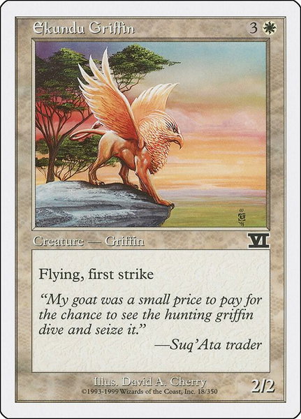 Ekundu Griffin - Classic Sixth Edition Magic: The Gathering trading card