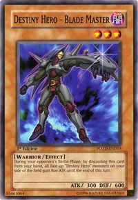 Destiny Hero - Blade Master - Power of the Duelist  #POTD-EN015 - Common / Short Print YuGiOh Trading Card