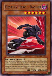 Destiny Hero - Dasher - Power of the Duelist  #POTD-EN017 - Rare YuGiOh Trading Card