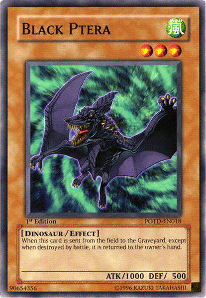 Black Ptera trading card from Power of the Duelist Black Ptera - Power of the Duelist YuGiOh trading card