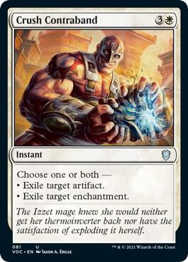Crush Contraband trading card from Commander: Innistrad: Crimson Vow Crush Contraband - Commander: Innistrad: Crimson Vow Magic: The Gathering trading card