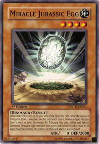 Miracle Jurassic Egg - Power of the Duelist  #POTD-EN021 - Common / Short Print YuGiOh Trading Card