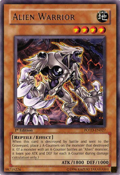 Alien Warrior - Power of the Duelist YuGiOh trading card
