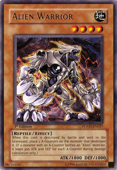 Alien Warrior - Power of the Duelist YuGiOh trading card