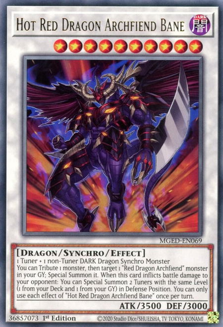 Hot Red Dragon Archfiend Bane - Maximum Gold: El Dorado YuGiOh trading card