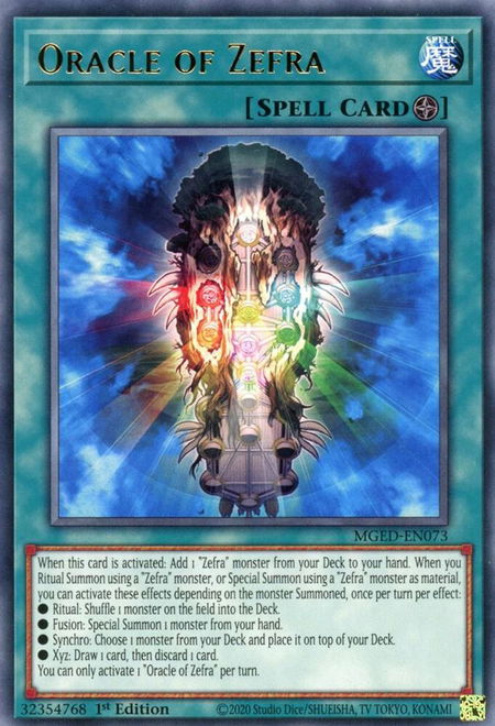 Oracle of Zefra - Maximum Gold: El Dorado YuGiOh trading card
