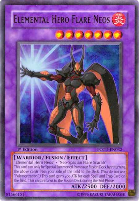 Elemental Hero Flare Neos - Power of the Duelist YuGiOh trading card