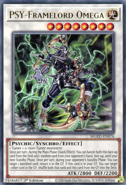 PSY-Framelord Omega trading card from Maximum Gold: El Dorado PSY-Framelord Omega - Maximum Gold: El Dorado YuGiOh trading card