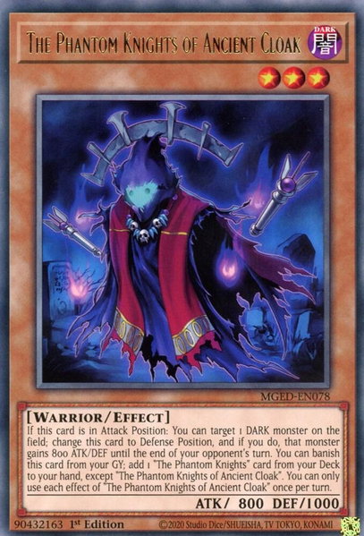The Phantom Knights of Ancient Cloak trading card from Maximum Gold: El Dorado The Phantom Knights of Ancient Cloak - Maximum Gold: El Dorado YuGiOh trading card