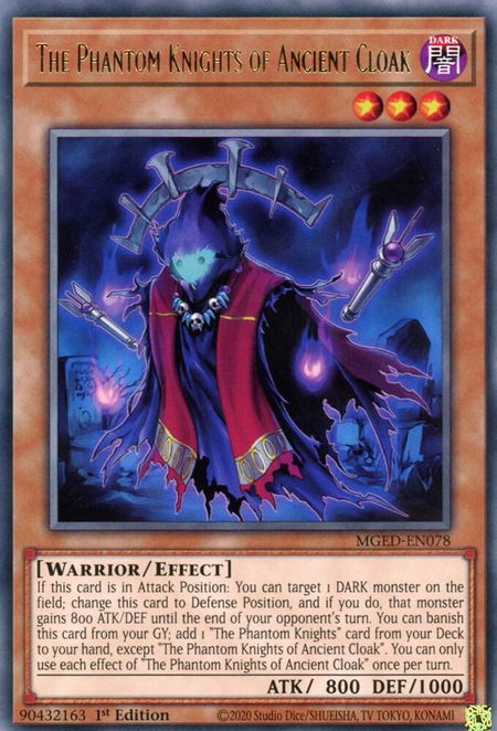 The Phantom Knights of Ancient Cloak - Maximum Gold: El Dorado YuGiOh trading card