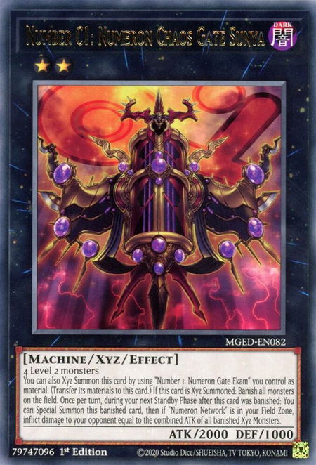 Number C1: Numeron Chaos Gate Sunya - Maximum Gold: El Dorado YuGiOh trading card