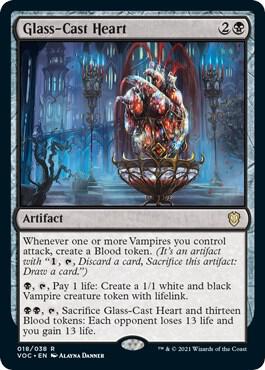 Glass-Cast Heart - Commander: Innistrad: Crimson Vow Magic: The Gathering trading card