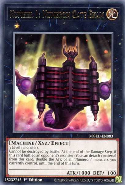 Number 1: Numeron Gate Ekam trading card from Maximum Gold: El Dorado Number 1: Numeron Gate Ekam - Maximum Gold: El Dorado YuGiOh trading card