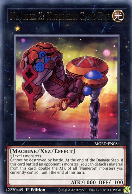 Number 2: Numeron Gate Dve - Maximum Gold: El Dorado YuGiOh trading card