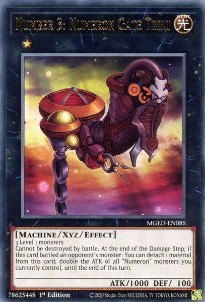 Number 3: Numeron Gate Trini trading card from Maximum Gold: El Dorado Number 3: Numeron Gate Trini - Maximum Gold: El Dorado YuGiOh trading card