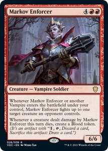 Markov Enforcer - Commander: Innistrad: Crimson Vow (VOC) #26 - Rare Magic: The Gathering Trading Card