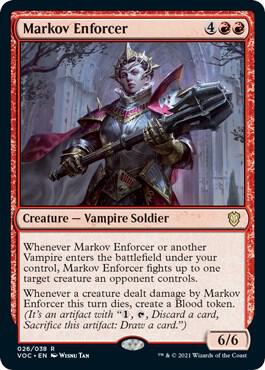 Markov Enforcer - Commander: Innistrad: Crimson Vow Magic: The Gathering trading card