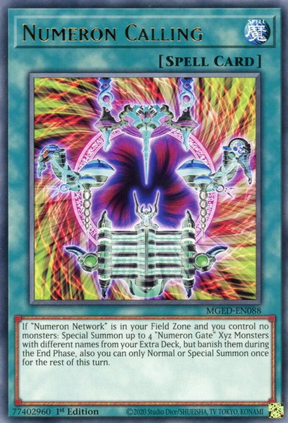 Numeron Calling trading card from Maximum Gold: El Dorado Numeron Calling - Maximum Gold: El Dorado YuGiOh trading card