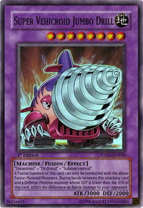 Super Vehicroid Jumbo Drill - Power of the Duelist #POTD-EN036 - Super Rare YuGiOh Trading Card