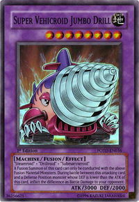Super Vehicroid Jumbo Drill - Power of the Duelist  #POTD-EN036 - Super Rare YuGiOh Trading Card