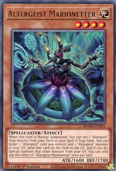 Altergeist Marionetter trading card from Maximum Gold: El Dorado Altergeist Marionetter - Maximum Gold: El Dorado YuGiOh trading card
