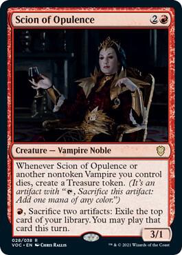 Scion of Opulence trading card from Commander: Innistrad: Crimson Vow Scion of Opulence - Commander: Innistrad: Crimson Vow Magic: The Gathering trading card