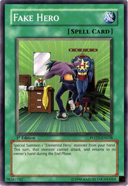 Fake Hero - Power of the Duelist YuGiOh trading card