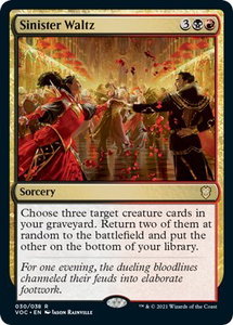 Sinister Waltz - Commander: Innistrad: Crimson Vow (VOC) #30 - Rare Magic: The Gathering Trading Card