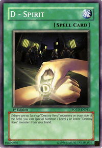 D - Spirit - Power of the Duelist  #POTD-EN041 - Common / Short Print YuGiOh Trading Card