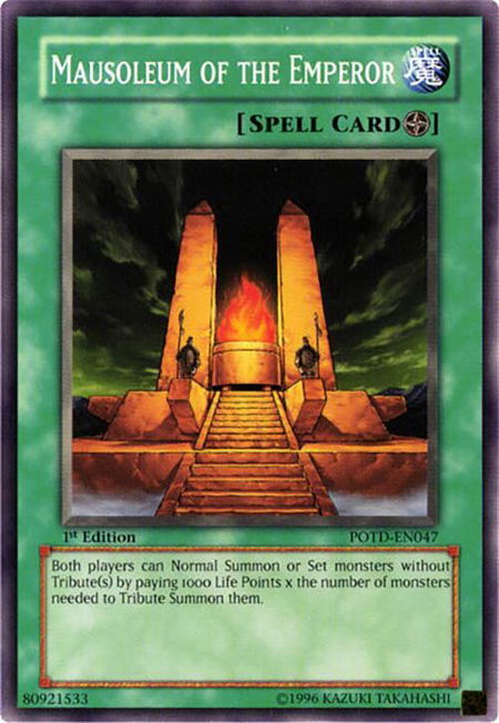 Mausoleum of the Emperor - Power of the Duelist YuGiOh trading card