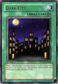 Dark City - Power of the Duelist  #POTD-EN048 - Rare YuGiOh Trading Card
