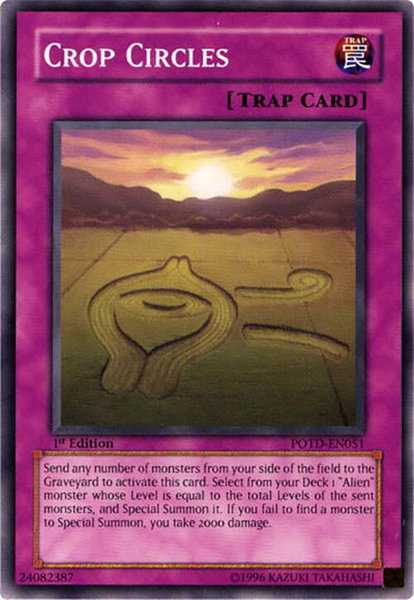 Crop Circles - Power of the Duelist YuGiOh trading card