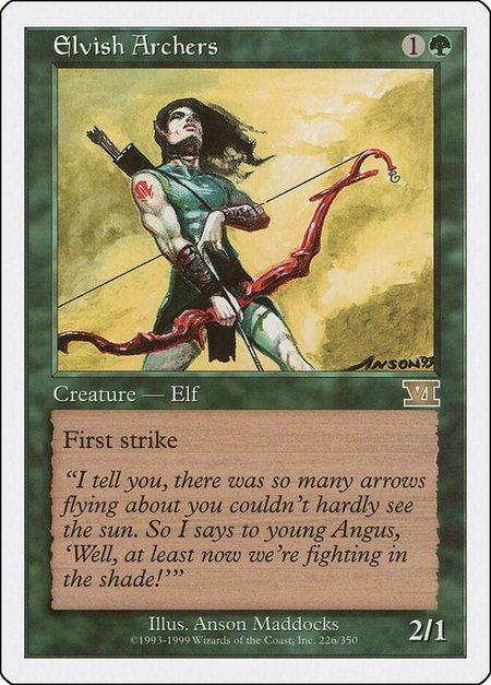 Elvish Archers - Classic Sixth Edition Magic: The Gathering trading card